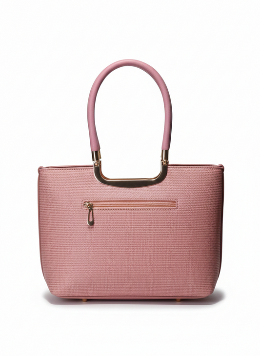 Luce Bella Pink Textured Handbag