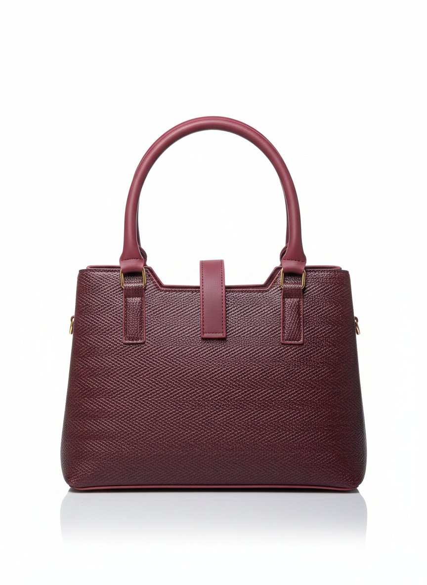 Dark Green Structured Tote Bag